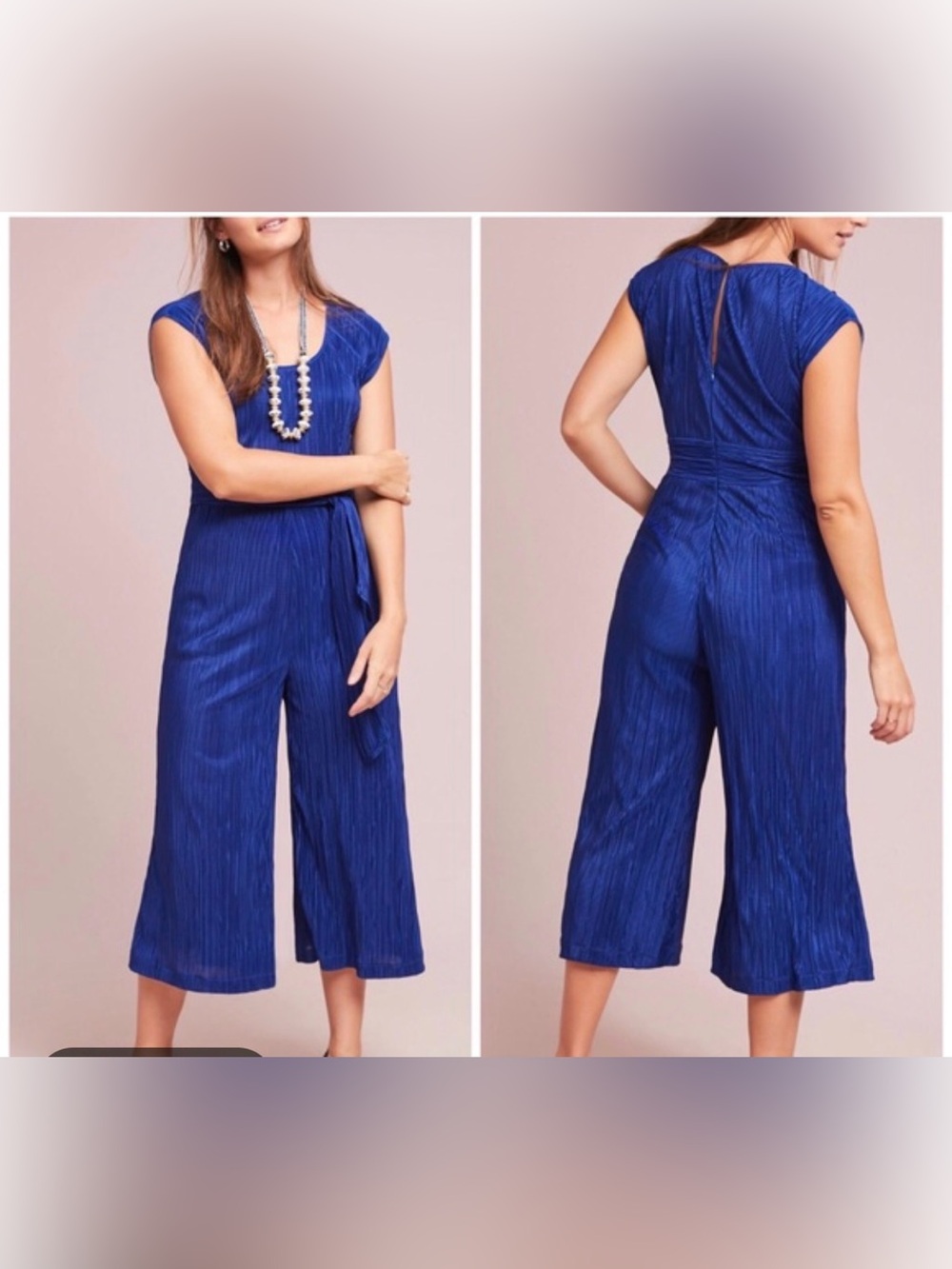 Maeve by Anthropologie Sonata Jumpsuit Extra Small Blue